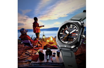 Image of Casio PRO TREK Climber Line Triple-Sensor Atomic-Solar Watch - Mens, Gray, PRW6900BF-1