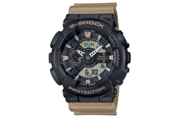 Image of Casio Tactical G-Shock 51mm Analog-Digital Watch w/Black Case - Mens, Beige, One Size, GA-110TU-1A5CR