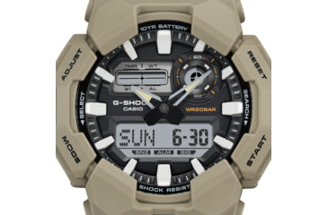 Image of Casio Tactical G-Shock Analog-Digital 10-Year Battery Watch - Mens, Tan, One Size, GA-010-5ACR