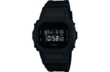 Image of Casio Tactical G-Shock Black Out Watch, Black, Adjustable, DW5600BB-1