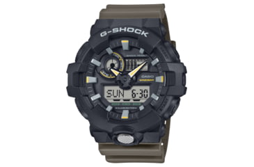 Image of Casio Tactical G-Shock Large 53mm Analog-Digital Watch w/Black Case - Mens, Green, One Size, GA-710TU-1A3CR