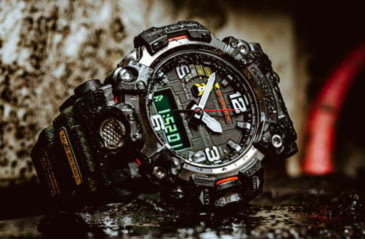 Image of Casio Tactical G-Shock Mudmaster Master of G Watches, Black Resin/Stainless Steel, GWG2000-1A3