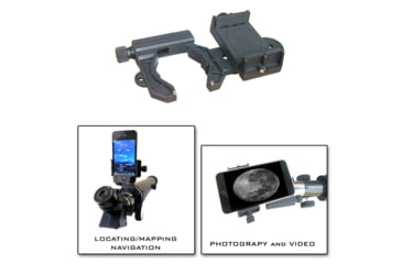 Image of Cassini 600mm x 90mm Erect Image Prism Refractor Telescope w/ Smartphone Adapter, Black, SS-60090TR