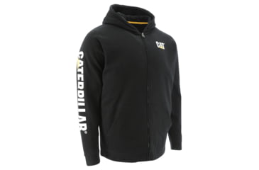 Image of Caterpillar Midweight Banner Full Zip Hoodie - Men's, 2XL, Black, 1050008-10158-2XL