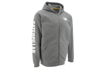 Image of Caterpillar Midweight Banner Full Zip Hoodie - Men's, 2XL, Dark Heather Grey, 1050008-10123-2XL