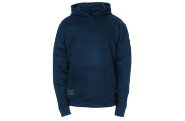 Image of Caterpillar Flame Resistant Banner Hooded Sweatshirt, FR Navy, Medium, 1910045-57E-M, Additional Views