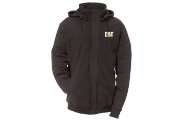 Image of Caterpillar Flame Resistant Full Zip Sweatshirt With Removeable Hood, FR Black, Large 1910015-95G-L