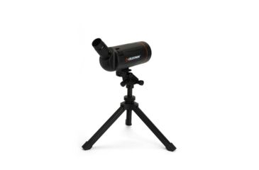 Image of Celestron C70 Mini Mak 25-75x Zoom Angled Spotting Scope, Black w/ Table Tripod 52238