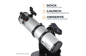 Image of Celestron StarSense Explorer 130mm Tabletop Dobsonian, Silver/Black, 22481