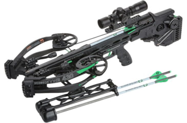 Image of CenterPoint Sinister 430 Crossbow Package, 8.6lbs, 430 FPS, Black/Green, C0012