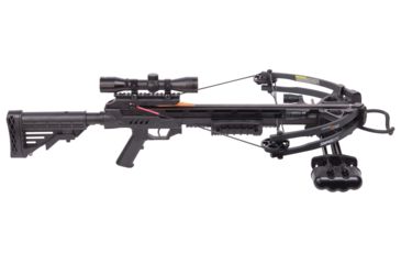 Image of CenterPoint Sniper 370 Compound Crossbow Package / 185lb Draw Weight, Black, AXCS185BK
