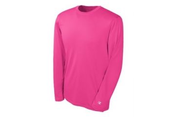 Image of Champion Mens Essential Double Dry Long Sleeve T-Shirt, Wow Pink, Extra Small CW26 XS 6A