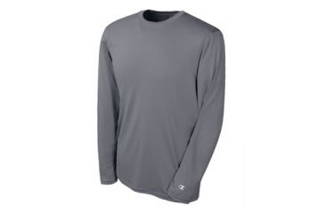 Image of Champion Mens Essential Double Dry Long Sleeve T-Shirt, Stone Gray, Small CW26 S R7