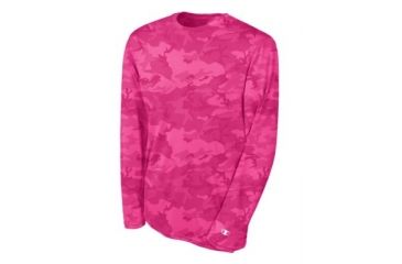 Image of Champion Mens Essential Double Dry Long Sleeve T-Shirt, Wow Pink Camo, Small CW26 S WP