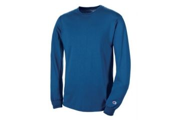 Image of Champion Mens Long Sleeve Shirt, Royal, Small CC8C S RB