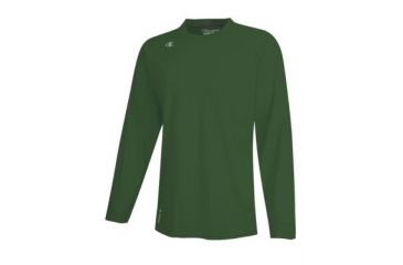 Image of Champion Mens Long Sleeve Vapor Cotton T-Shirt, Team Dark Green, Small T390 S 4G