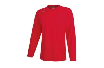 Image of Champion Mens Long Sleeve Vapor Cotton T-Shirt, Scarlet, 2XL T390 2XL SK