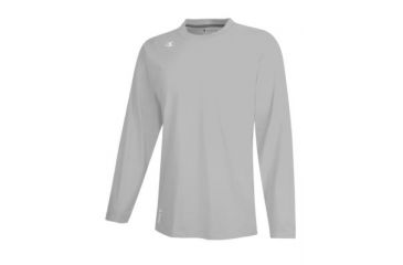 Image of Champion Mens Long Sleeve Vapor Cotton T-Shirt, Silver Gray, 2XL T390 2XL SV