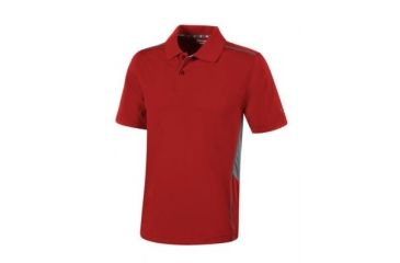Image of Champion Mens Prime Double Dry Polo Shirt, Scarlet/Stone Gray, 2XL H908 2XL V0