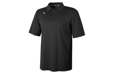 Image of Champion Mens Vapor Heathered Short Sleeve Polo Shirt, Black Heather, Medium CV60 M B7