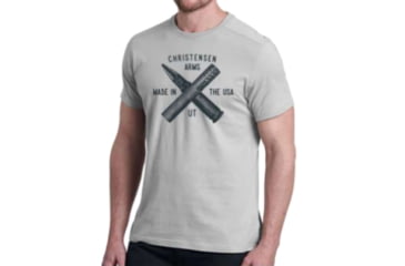 Image of Christensen Arms Bullet &amp; Barrel SS Tee - Mens, Ash Gray, XL, 730-CA063-40-00-101-05