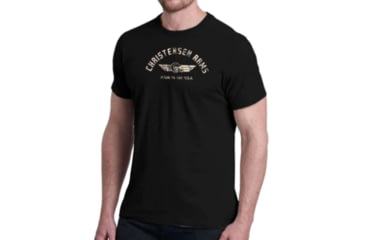 Image of Christensen Arms Camo Ram Wordmark SS Tee - Mens, Black, L, 730-CA056-40-00-000-04