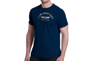 Image of Christensen Arms Camo Ram Wordmark SS Tee - Mens, Midnight Navy, 2X, 730-CA056-40-00-406-06