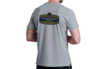 Image of Christensen Arms Compass Wordmark SS Tee - Mens, Ash Gray, 2X, 730-CA066-40-00-101-06