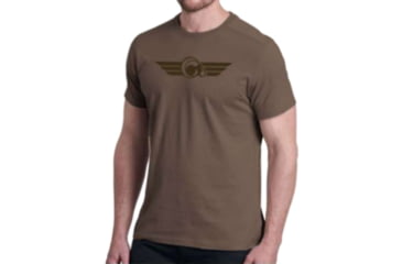 Image of Christensen Arms Compass Wordmark SS Tee - Mens, Coffee, S, 730-CA066-40-00-501-02