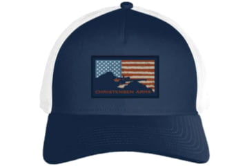 Image of Christensen Arms Flag Silhouette Trucker - Mens, Dark Navy, OSFM, 730-CAH25-00-02-403-00