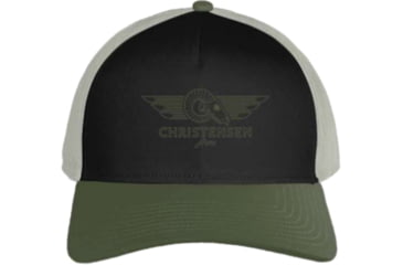 Image of Christensen Arms Ram Skull Wordmark Trucker - Mens, Black, OSFM, 730-CAH18-00-02-000-00