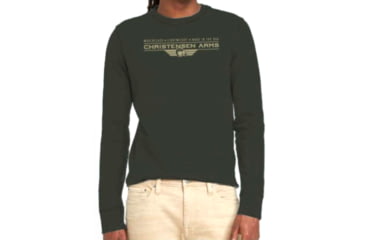 Image of Christensen Arms Worldclass Wordmark LS Tee - Mens, Dark Olive, XL, 730-CA077-50-00-201-05