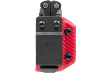 Image of Clip &amp; Carry Kydex Sheath for the Leatherman Charge / +, Carbon Fiber Red, LCHARGE-CF-RED