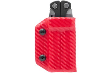 Image of Clip &amp; Carry Kydex Sheath for the Leatherman Charge / +, Carbon Fiber Red, LCHARGE-CF-RED