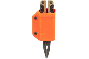 Image of Clip &amp; Carry Kydex Sheath for the Leatherman OHT, Carbon Fiber Orange, LOHT-CF-ORNG
