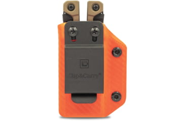 Image of Clip &amp; Carry Kydex Sheath for the Leatherman OHT, Carbon Fiber Orange, LOHT-CF-ORNG