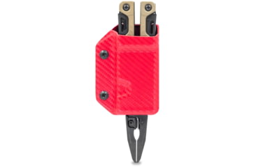 Image of Clip &amp; Carry Kydex Sheath for the Leatherman OHT, Carbon Fiber Red, LOHT-CF-RED