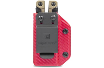 Image of Clip &amp; Carry Kydex Sheath for the Leatherman OHT, Carbon Fiber Red, LOHT-CF-RED