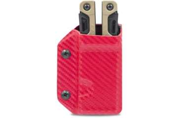 Image of Clip &amp; Carry Kydex Sheath for the Leatherman OHT, Carbon Fiber Red, LOHT-CF-RED