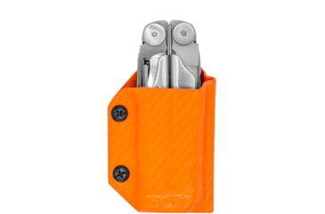 Image of Clip &amp; Carry Kydex Sheath for the Leatherman Wave / Wave+, Carbon Fiber Orange, LWAVE-CF-ORNG