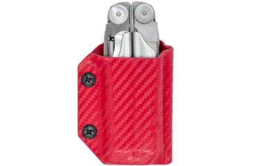Image of Clip &amp; Carry Kydex Sheath for the Leatherman Wave / Wave+, Carbon Fiber Red, LWAVE-CF-RED
