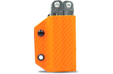 Image of Clip &amp; Carry Kydex Sheath for the Leatherman Wingman, Sidekick, Rebar &amp; Rav, Carbon Fiber Orange, LWING-CF-ORNG