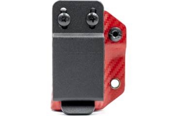 Image of Clip &amp; Carry Kydex Sheath for the Leatherman Wingman, Sidekick, Rebar &amp; Rav, Carbon Fiber Red, LWING-CF-RED