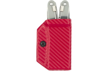 Image of Clip &amp; Carry Kydex Sheath for the Victorinox SPIRIT, Carbon Fiber Red, VSPIRIT-CF-RED