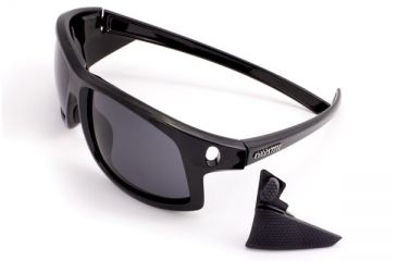 Image of Cold Steel Battle Shades Mark I Sunglasses, Black Gloss Frame, Gray Lens, CS-EW11