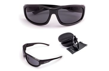 Image of Cold Steel Battle Shades Mark II Sunglasses, Black Gloss Frame, Gray Lens, CS-EW21