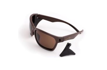 Image of Cold Steel Battle Shades Mark III Sunglasses,Dark Matte Brown Frame,Brown Lens EW33M
