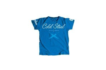 Image of Cold Steel Cross Guard Blue T-Shirt - Women's, Blue, Small, CS-TK1