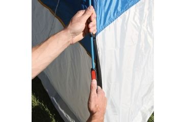 Image of Coleman Flatiron 3-Person Instant Dome Tent W/ Integrated Rainfly, Blue / Gray, 7 x 7 ft 2000024692