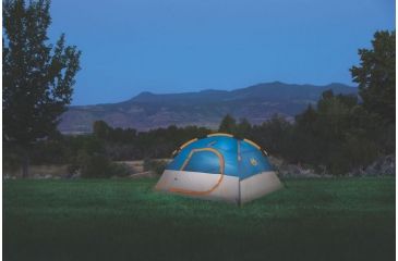 Image of Coleman Flatiron 3-Person Instant Dome Tent W/ Integrated Rainfly, Blue / Gray, 7 x 7 ft 2000024692